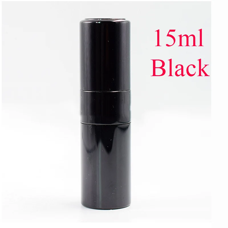 15ml Black 8ml10ml15ml металлический алюминиевый флакон для духов, косметический флакон с распылителем, портативная пустая бутылка для путешествий, стакан для путешествий - Цвет: 15ml Black