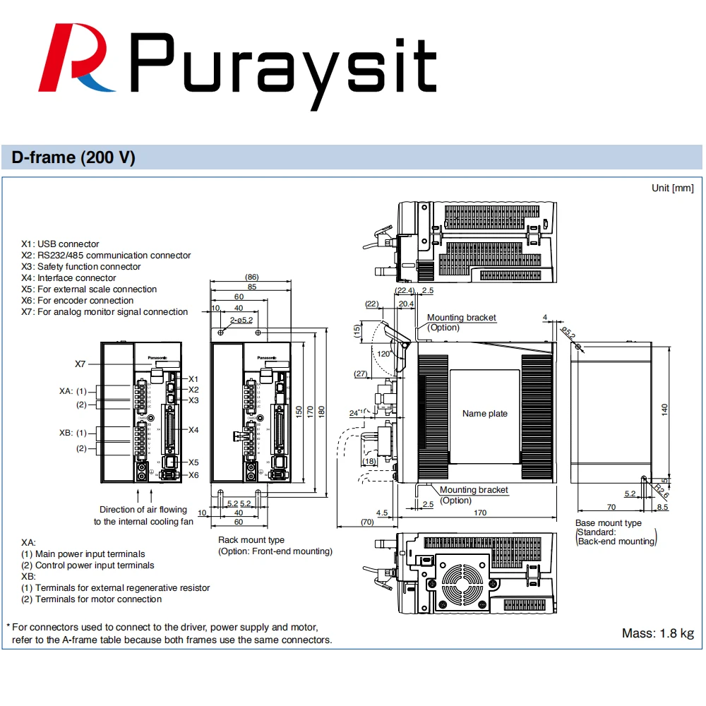 Сервопривод Panasonic MDDHT3530E 30A однофазный/3-фазный 200 В | Строительство и ремонт