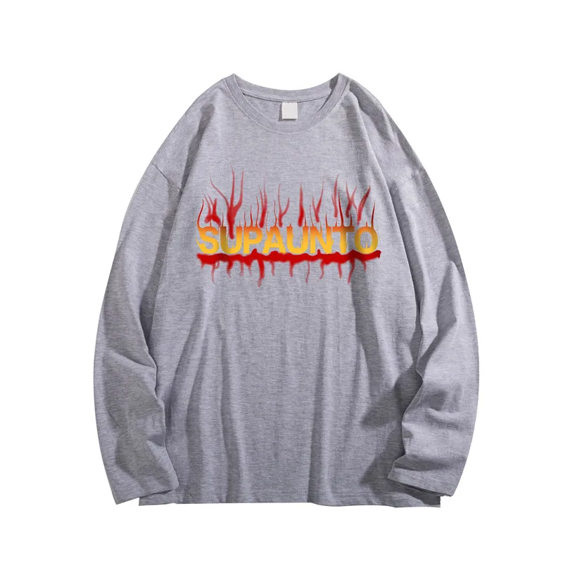 

Men No Hat Hoodies Sweatshirts Long Sleeve O-neck Print Tees Male Korean Style Ulzzang Fashion Spring Autumn All-match Chic New