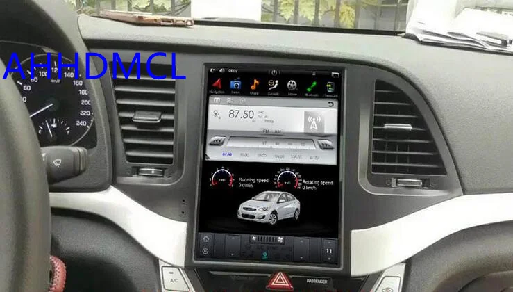Автомобильный мультимедийный плеер PC PAD в стиле Tesla Android GPS навигация для Hyundai Elantra 6