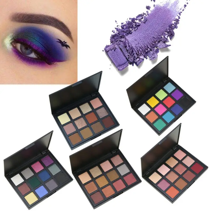 

12 Color Smoky EyeShadow Pallete Long-lasting Makeup Eye Shadow Waterproof Beauty Matte Cosmetics Set X7JA