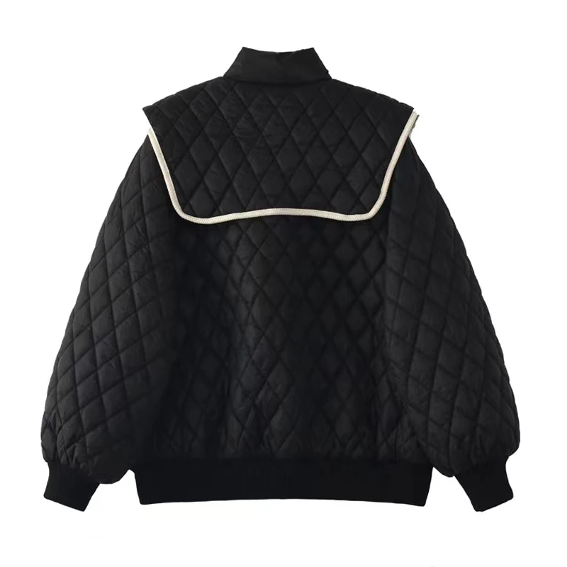 Женский пуховик 2021 модная однобортная свободная стеганая куртка оверсайз