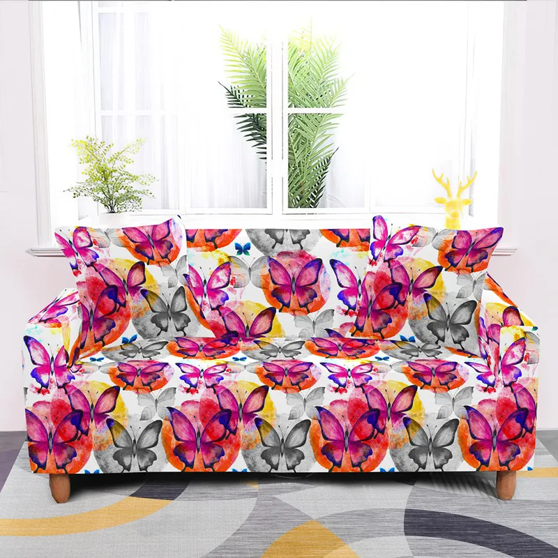 Чехол для дивана эластичный с принтом бабочки чехол в богемном стиле эластичная
