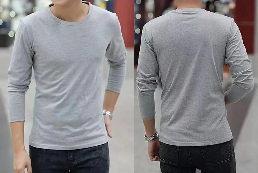 2019 Лидер продаж модная брендовая футболка с длинным рукавом для мужчин