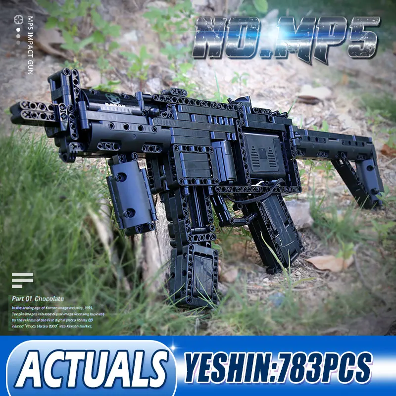Ешина Мощность моторизованный пистолет Наборы Совместимость MOC 29369 MP5 пулемет