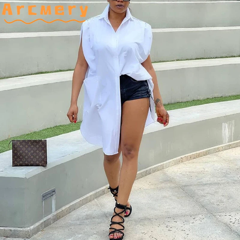 

Women Turn Down Collar Button Design Top Shirt