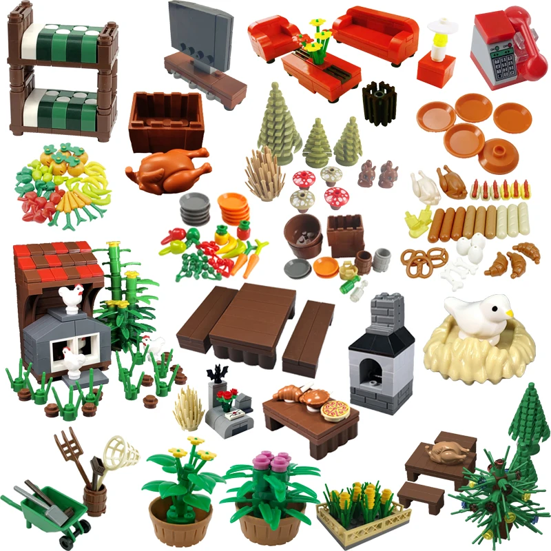 City Moc игрушки для детей новогодние подарки Рождественские Обжарка курица