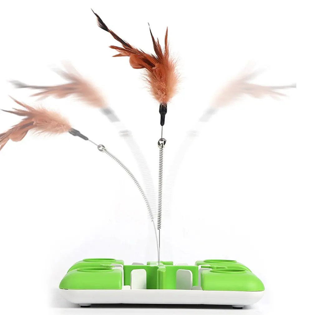 

Cat Toy Pet Chew Toy Spring Feather Stick Maze Foraging Toy Pet Interactive Toy Pet Trainning Toy Pet Products