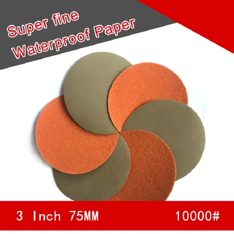 

36PCS 3 Inch 75MM Waterproof Sandpaper Sanding Disc 400 to 10000 Grits Self-adhesive Wet & Dry for Sanding Polishing Hook Loop