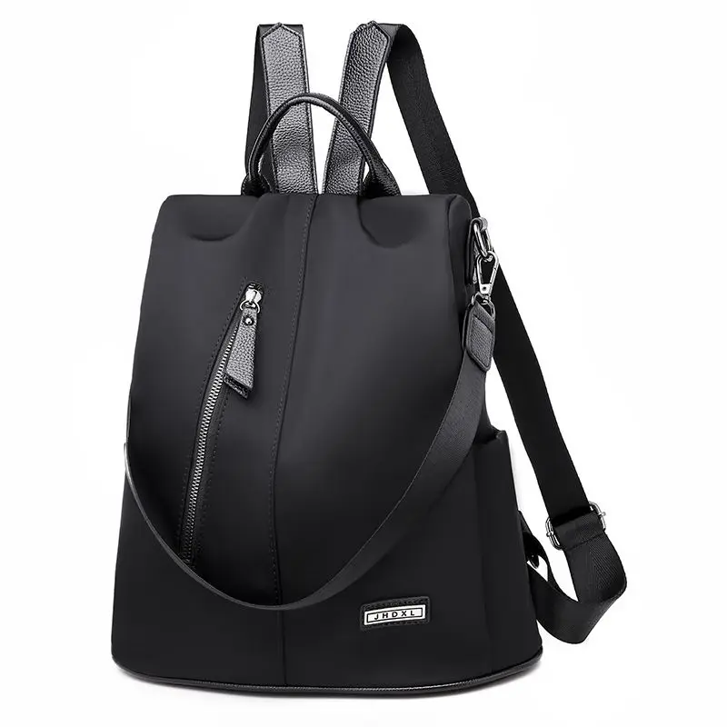 

Женский рюкзак с защитой от кражи, Большая водонепроницаемая тканевая дамская сумка на плечо, простой стильный дорожный Повседневный ранцы...