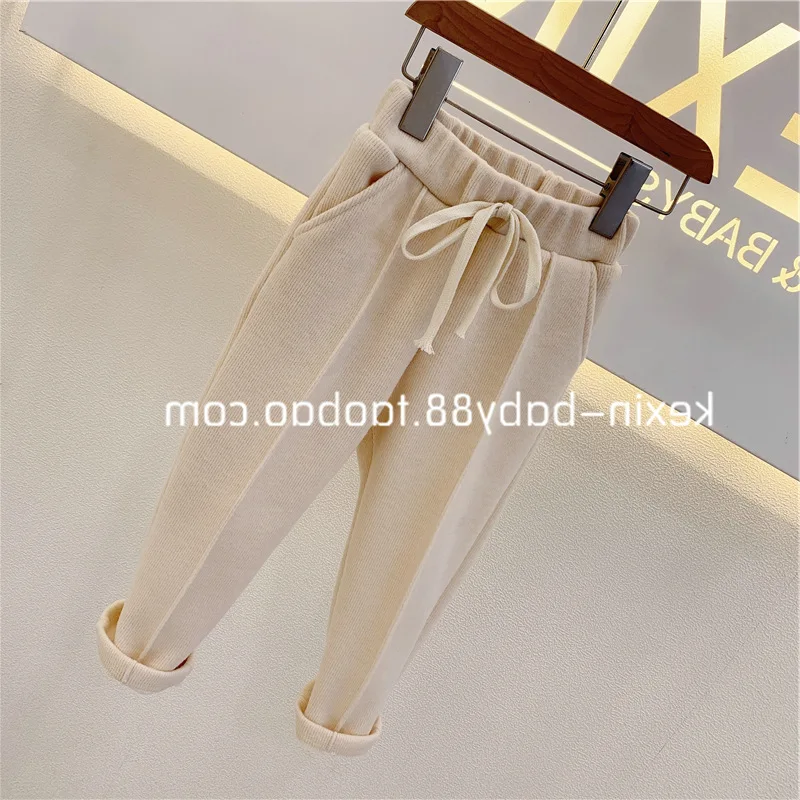 

Boys' and girls' pants knitted elastic casual pants pants spring and autumn new children's wear kids pants