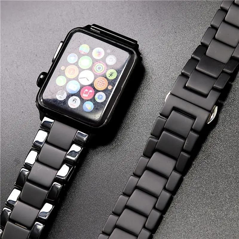

Новинка Ntyle керамические пескоструйные матовые спортивные IWatch ремешки 40 38 42 мм Apple Watch серия 5 3 4 44 мм матовый ремешок браслет
