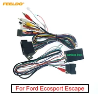 feeldo car audio 16pin android power cable adapter with canbus box for ford ecosport escape stereo wiring harness