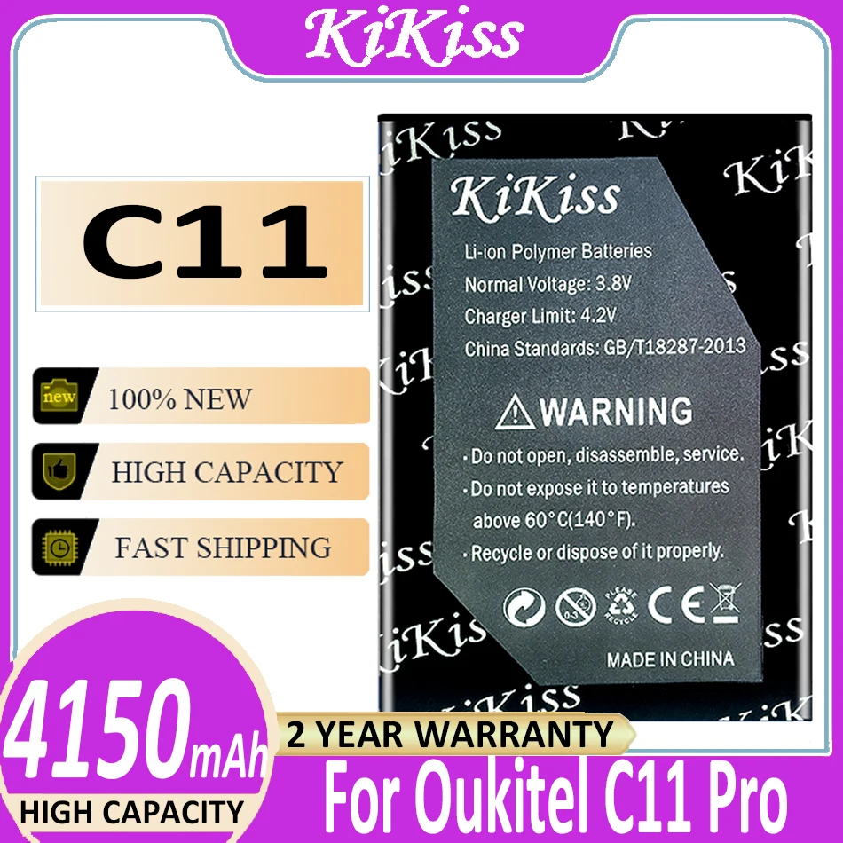 

Оригинальный аккумулятор KiKiss C11 4150 мАч для Oukitel C11 Pro C11Pro 5,5 дюйма MTK6739 3 + 16 Гб аккумулятор