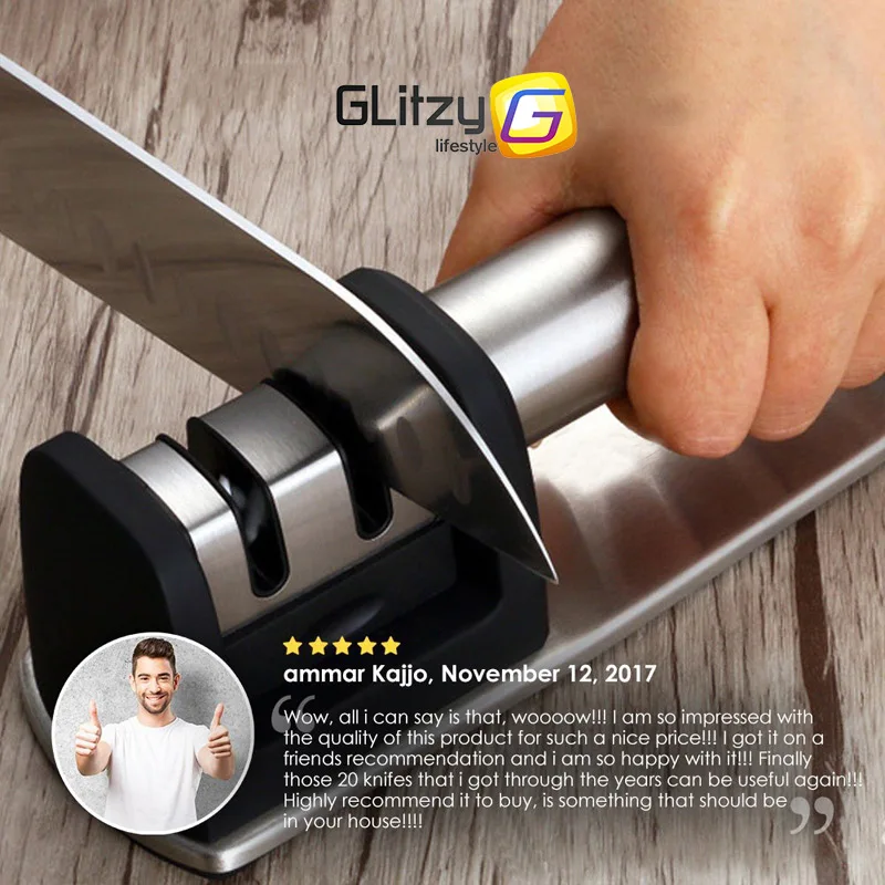 

Knife sharpener Kitchen Knives Grinder Whetstone Sharpening Stone Grindstone 2 Stage Tungsten Ceramic Knife Accessories Tool