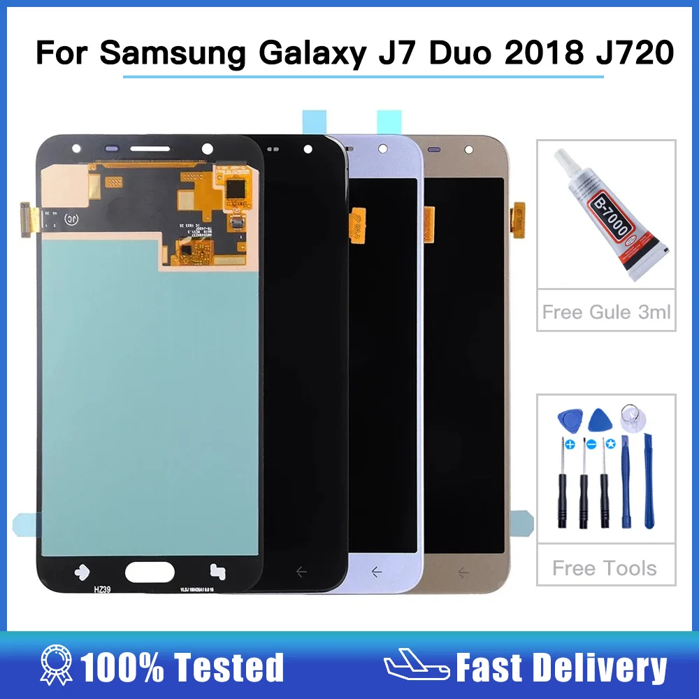 Oled 5 ''для Samsung Galaxy J7 Duo 2018 J720 SM-J720F J720F SM-J720M SM-J720F/DS модуль ЖК-дисплей и дигитайзер