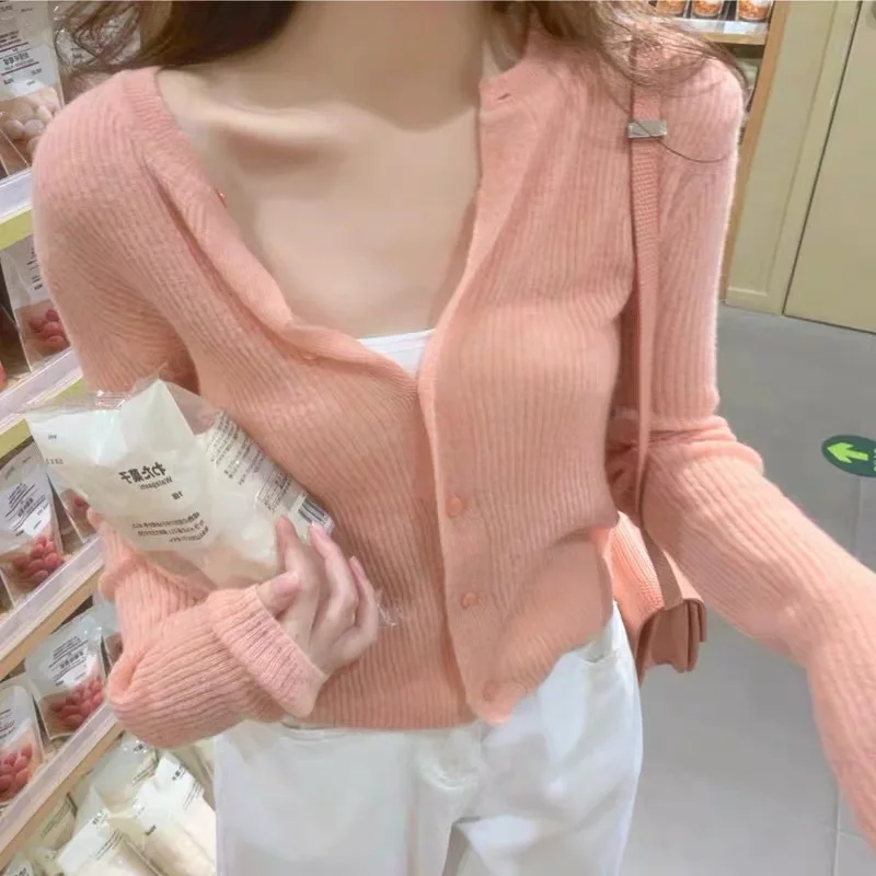 Новинка весны и лета с v-образным вырезом розовая одежда для малышей Свитер