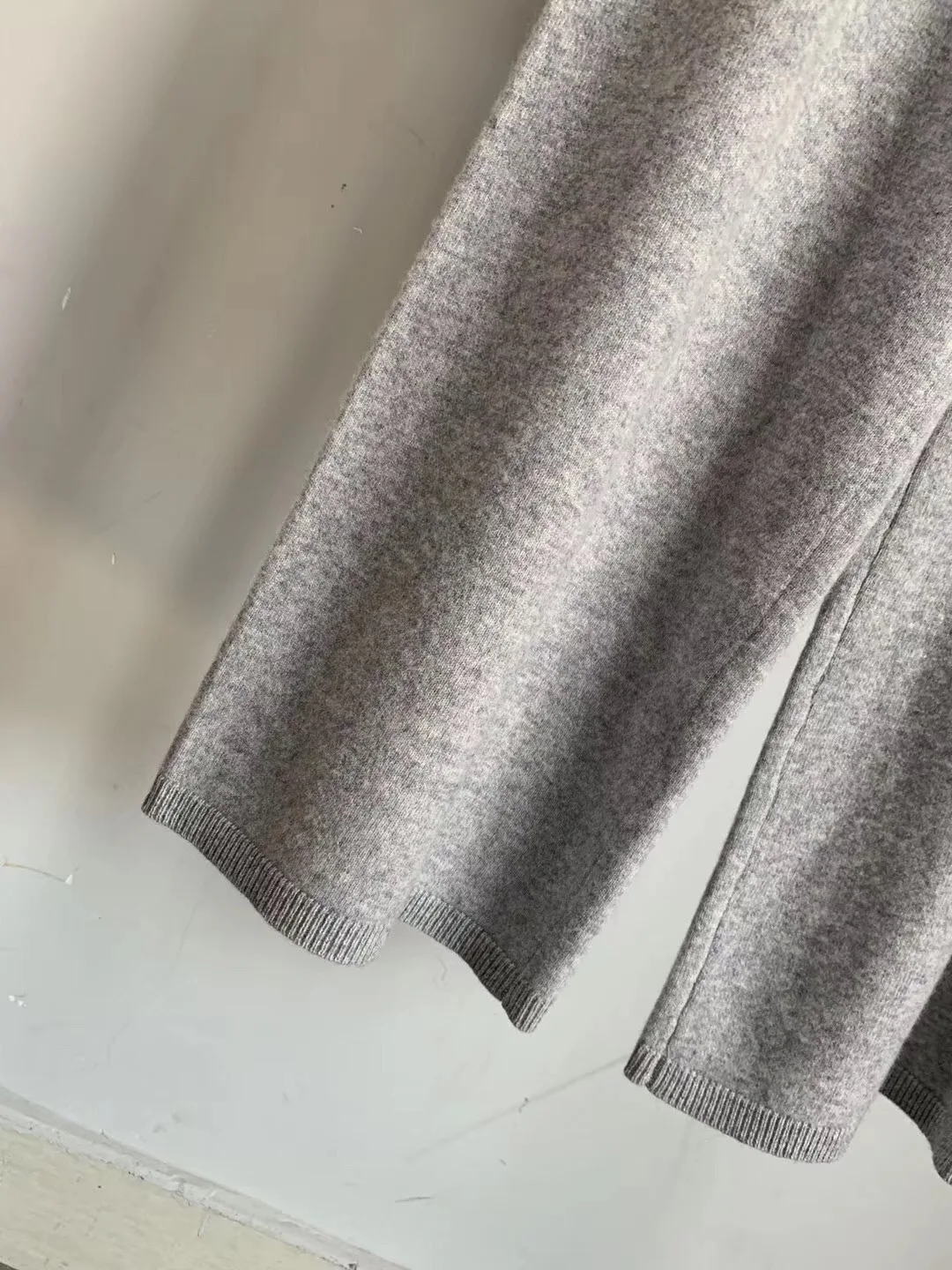 Осень и зима для женщин шерсть широкие брюки трикотажные брюки