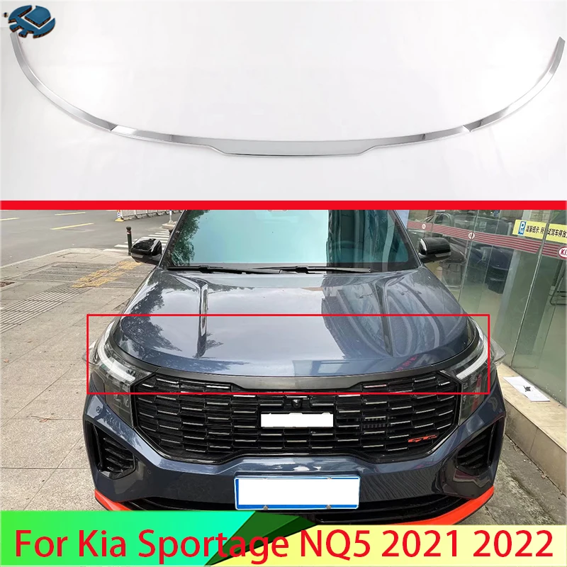 

Автомобильные аксессуары для Kia Sportage NQ5 2021 2022, Хромированная передняя решетка радиатора из АБС-пластика