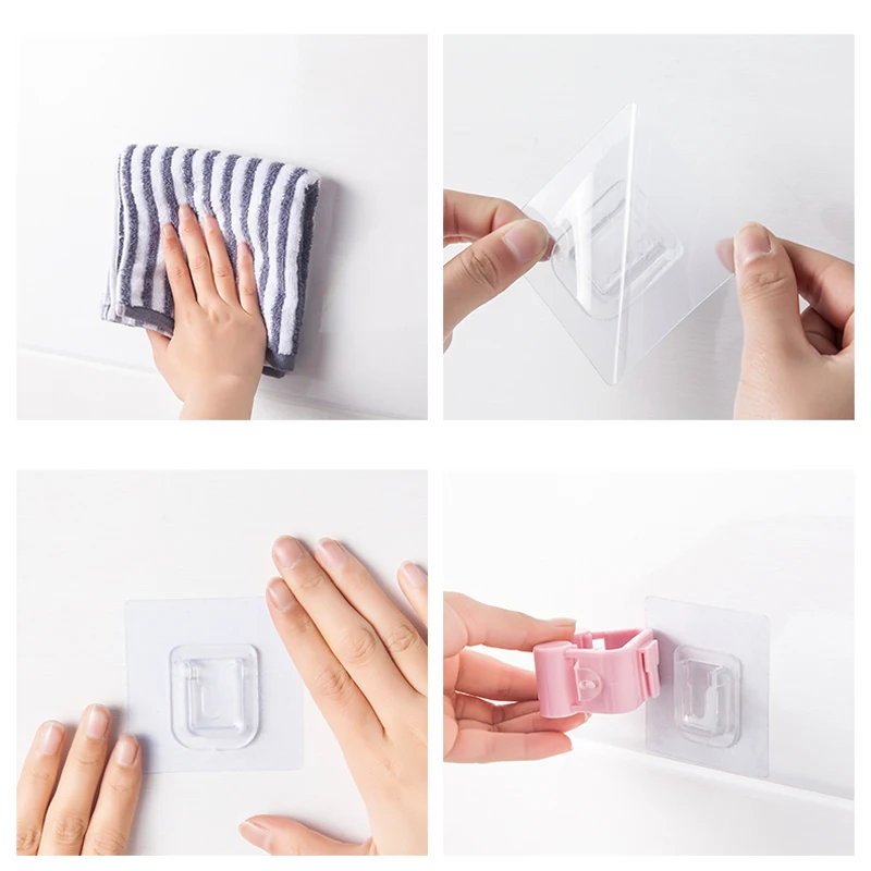 Настенный держатель для швабры с двойной пряжкой вешалка щетки и метлы стеллаж