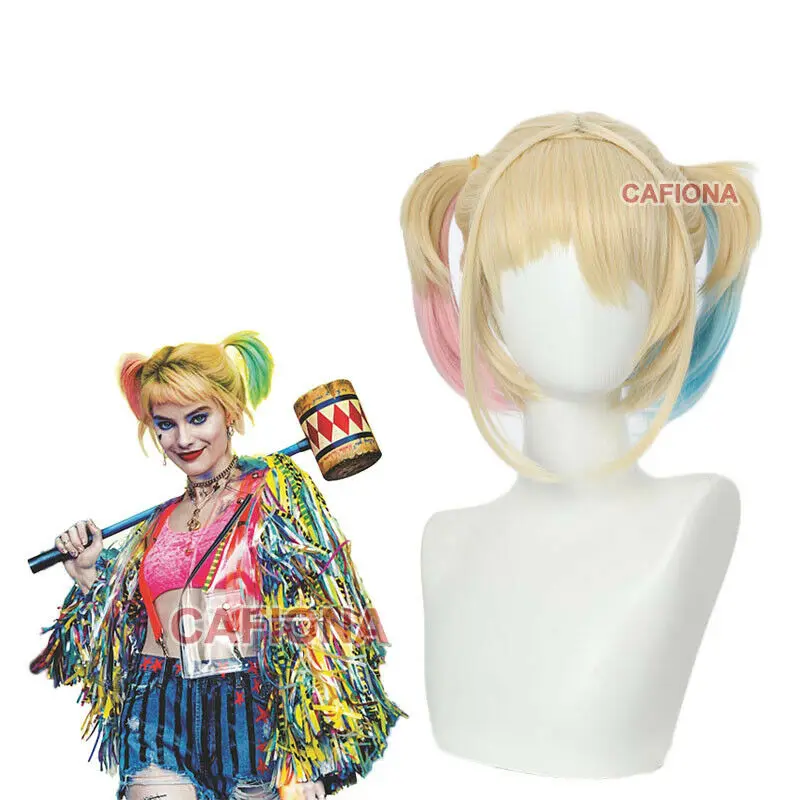 Lovely Clown Monster Wig Sexy Suicide Cosplay Costumes Jacket Gilrs Carnival Synthetic Hair Women Halloween