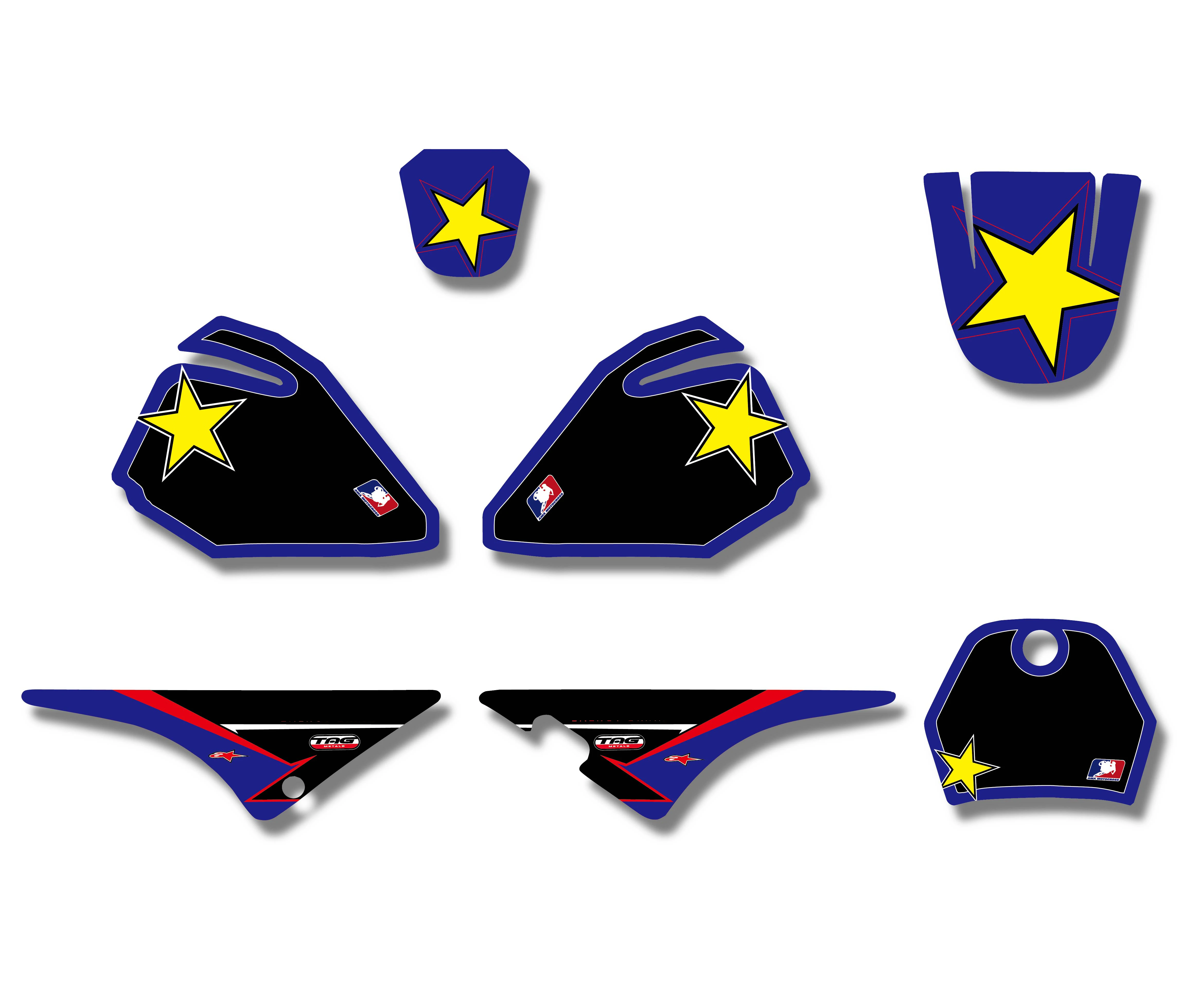 3 вида стилей мото команда графика задний план настенные наклейки для Yamaha PW80 PW 80