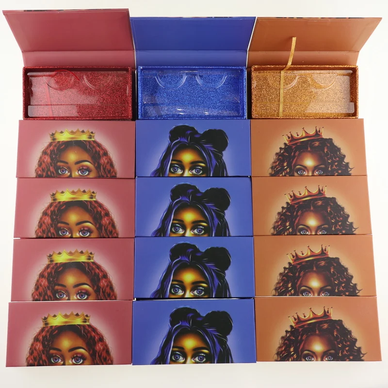 30/40/50/100 pcs Lash Boxes Packaging Wholesale Fashion New Empty Eyelash Packaging Box Rectangle Lashes Case Eyelashes Package