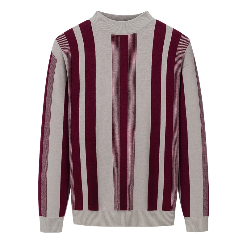 

Men's Sweaters High Street Fashion Autumn Winter Pullovers Knitted Sweaters Men Clothing O-Neck Long Sleeve Shirt Casual