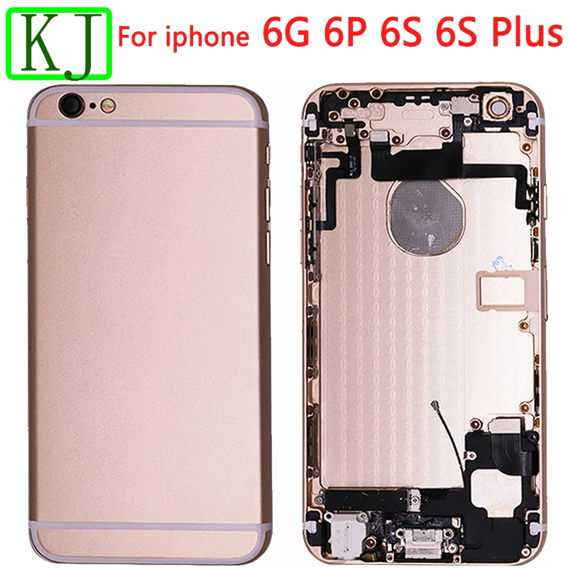 Для iPhone 6 6S Plus 6P 6SP крышка батареи задняя дверь средняя рамка Шасси Металлический полный корпус+ гибкий кабель