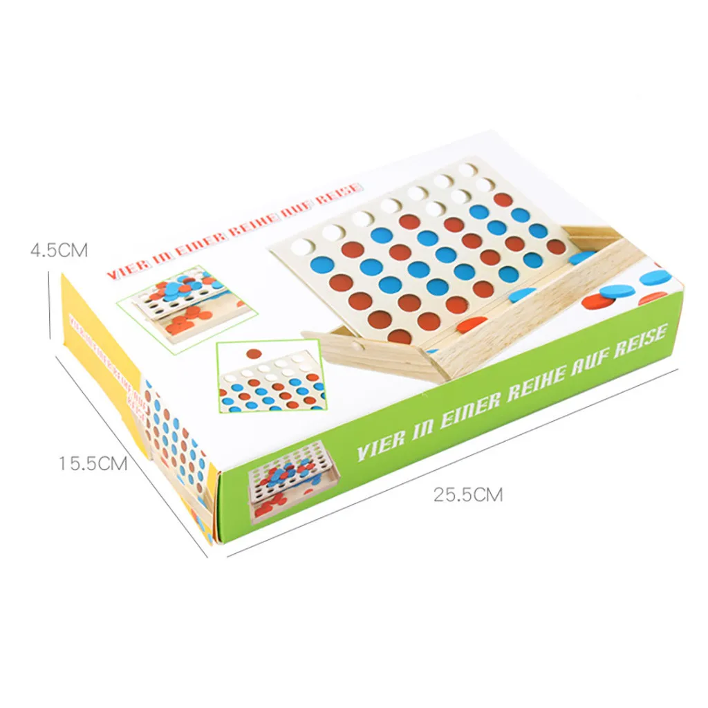 Деревянная Классическая Семейная Игрушка 4 в одном игра Line Up настольные игры для
