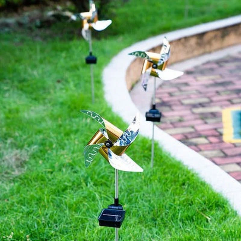 

32LED Outdoor Solar Ground Light Garden Lawn Street Decoration Windmill Light Waterproof Christmas Decoration for Garden Home