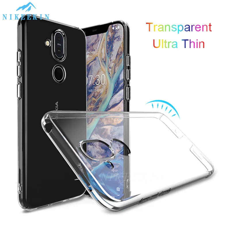 Мягкий прозрачный чехол из ТПУ для Nokia 5 3 6 2 9 8 1 X5 X6 X7 силиконовый 7 Plus