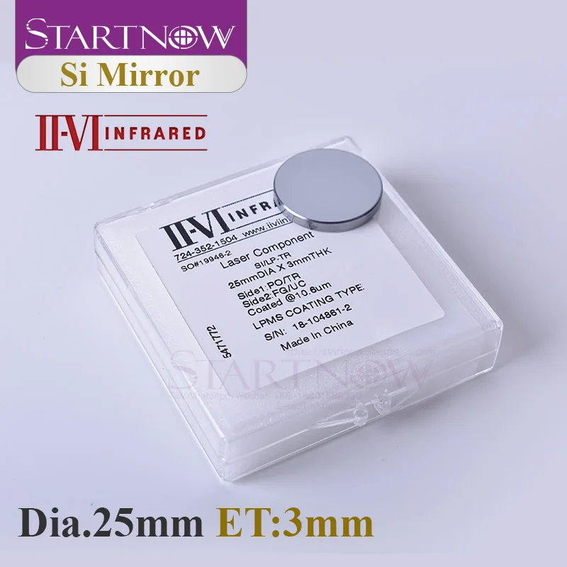 Refletor de Dia com Laser Infravermelho Embutido 20 25 mm para Alta Potência 150w Co2 Máquina de Corte Lente Laser Peças Sobressalentes