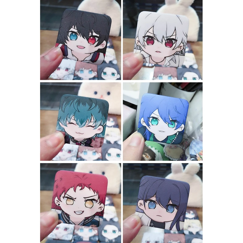 

Anime Hypnosis Mic Division Rap Battle DRB Jinguji Jakurai Iruma Jyuto Yamada Ichirou Cosplay Prop Square Pin Button