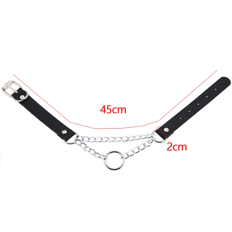 

2021 Punk PU Leather Lock Key Heart Round Rivet Collar Studded Choker Necklace Body Birthday Party Gift chocker Jewelry