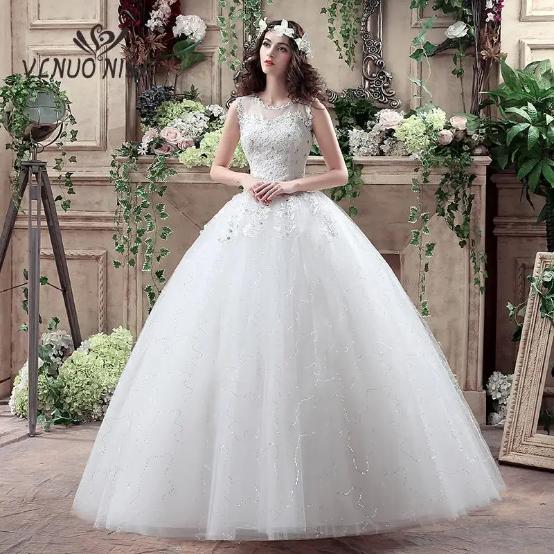 Белые винтажные Свадебные платья с круглым вырезом без рукавов 2020 Дешевое