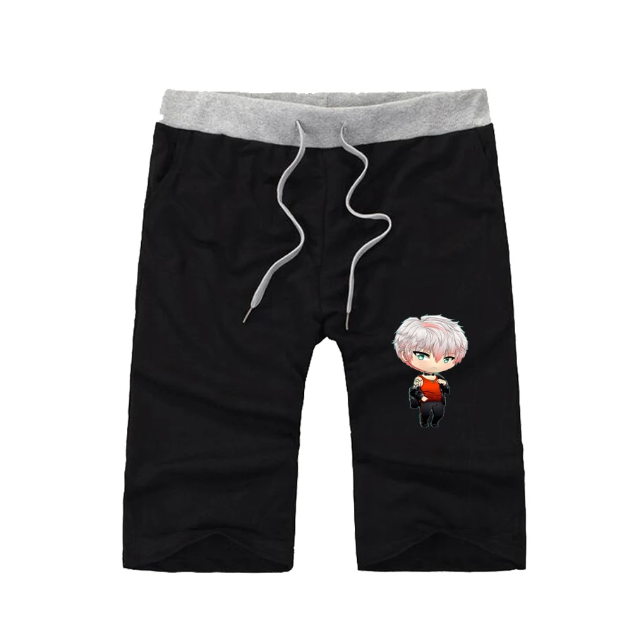 

Шорты-мессенджеры аниме Mystic мужские, короткие спортивные штаны для подростков, летние дышащие хлопковые короткие брюки с эластичным поясом, повседневные шорты