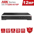 Оригинальный Сетевой видеорегистратор HIK 32CH с питанием по Ethernet, 16 P, 32 канала, 16 портов POE, сетевой видеорегистратор с поддержкой двусторонней передачи данных, запись до 12 МП