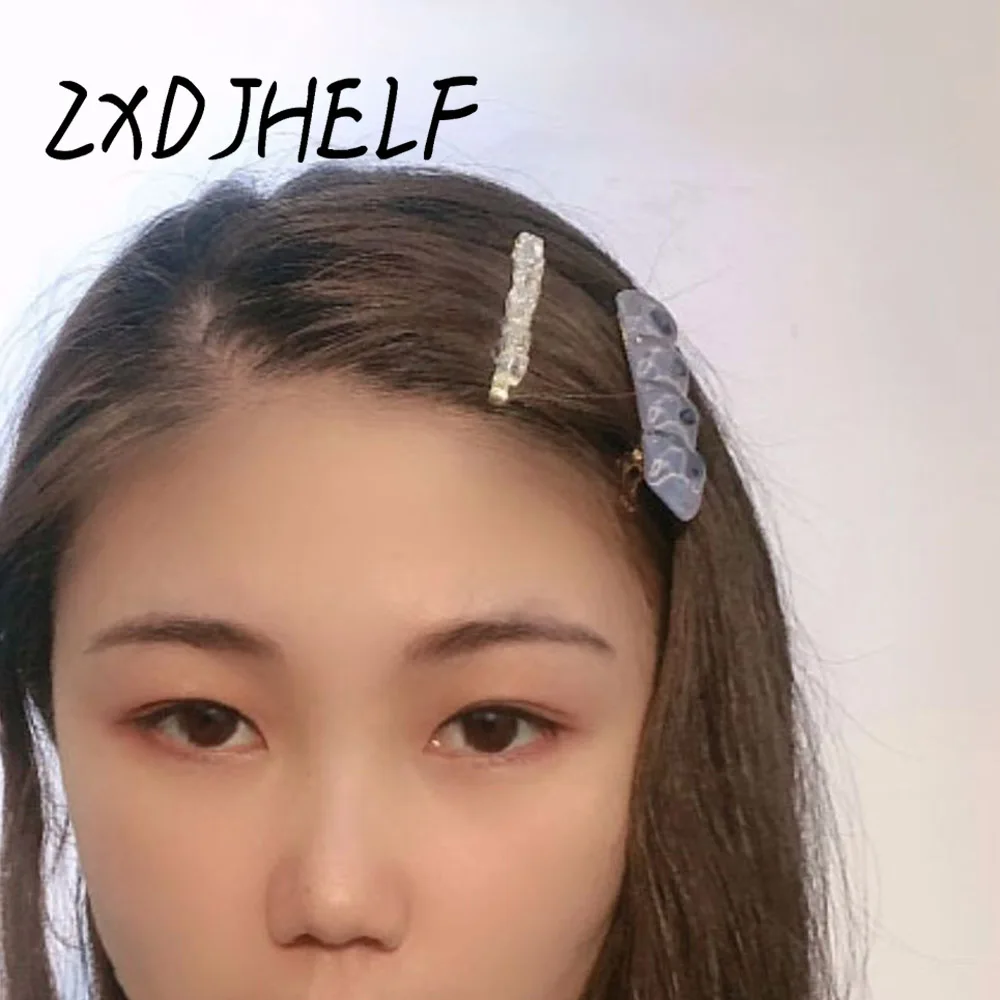 

ZXDJHELF INS Hairwear Hair Accessories Women Elegant Rhinestone Hairgrip Girls Crystal Hairpins Headwear Ornament Barrettes F634