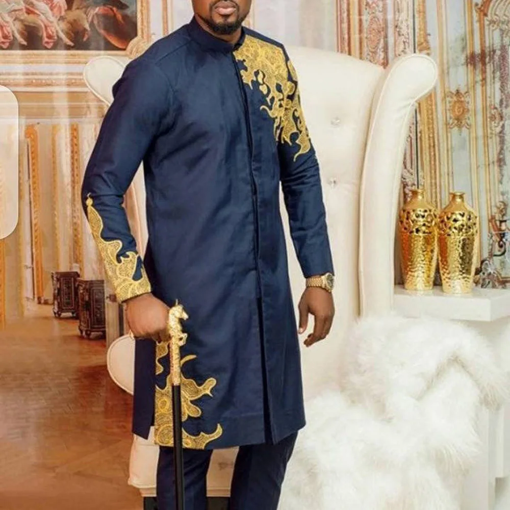 

Длинный кардиган с этническим принтом для мужчин, модные рубашки с длинными рукавами, Ближний Восток, африканская мода