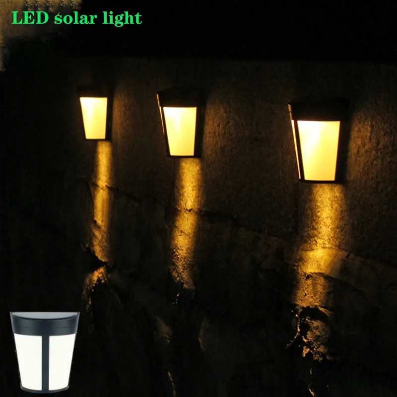 

LED Solar Light Outdoors Wall Lamp Warm Cold for Street Fence Garden Decoration Night Sensor Wall Pathway Landscape Lights