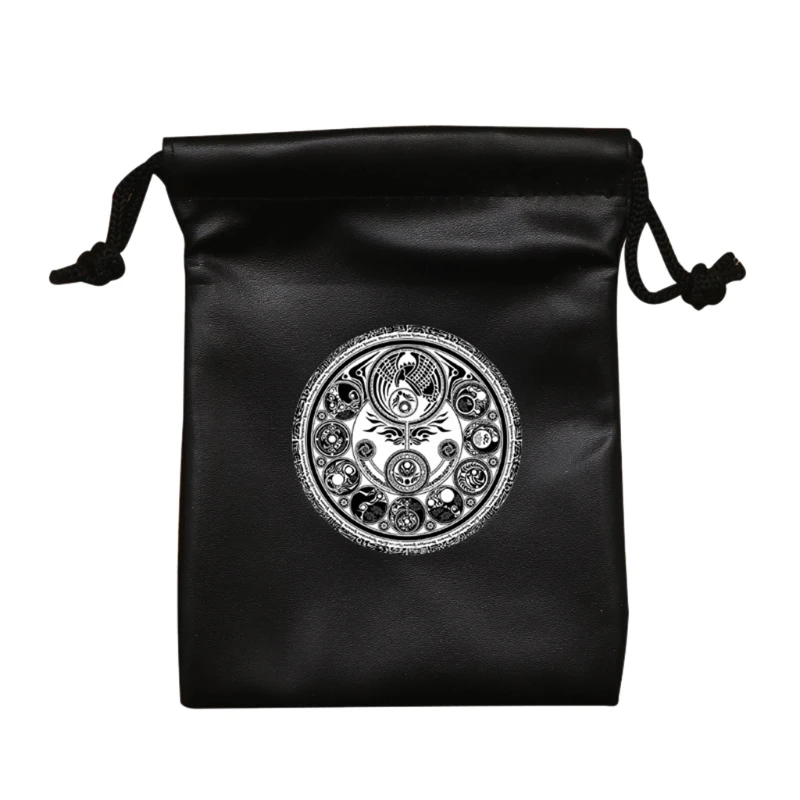 

Tarots Pad Astrolabe Witch Altar Divination Pendulum Tablecloth Prop Board Game PU Leather Jewelry Storage Pouch Bag 87HF