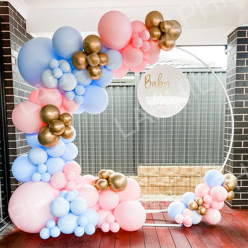 154pcs Baby Shower Macaron Balloon Garland Arch Kit Boy Or Girl Gender Reveal Party Decor Blue Pink Air Globos Birthday Supplies | Дом и сад