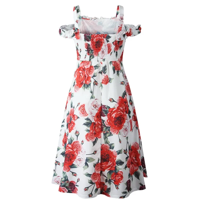 

NEW Summer Sexy Off Shoulder Women Dress Casual Strapless Ladies Flounced Midi Dresses Tunic Backless Retro Ruched New Vestidos