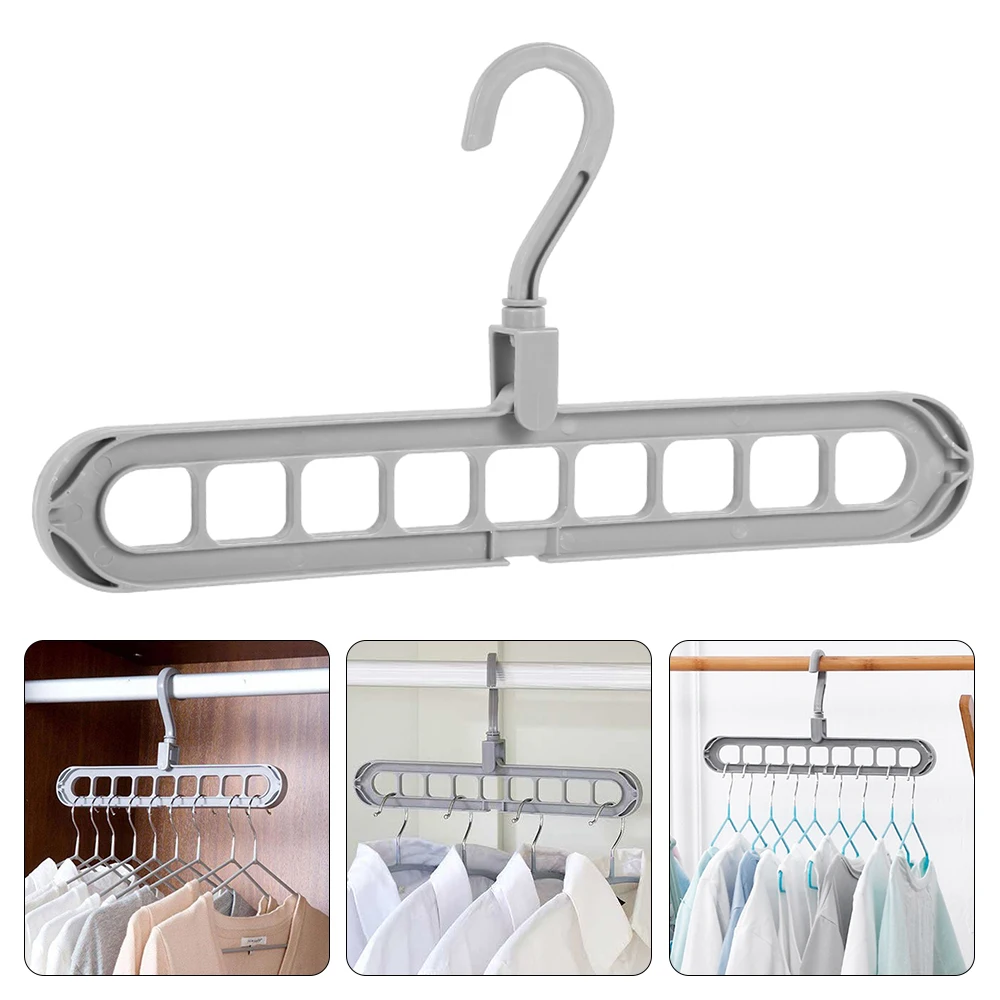 

9-Gat Kleerhanger Organizer Ruimtebesparend Hanger Multifunctionele Opvouwbare Magie Hanger Droogrekken Sjaal Kleding Opslag