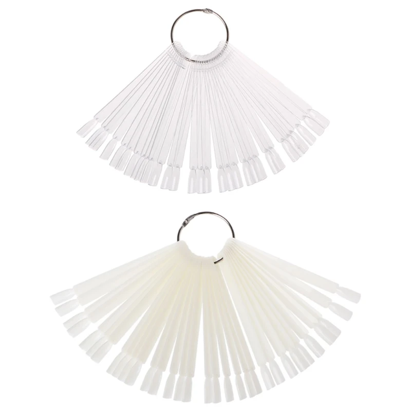 30 шт. лак для ногтей дисплей палитра цветов с кольцом прозрачный/белый|Стикеры и