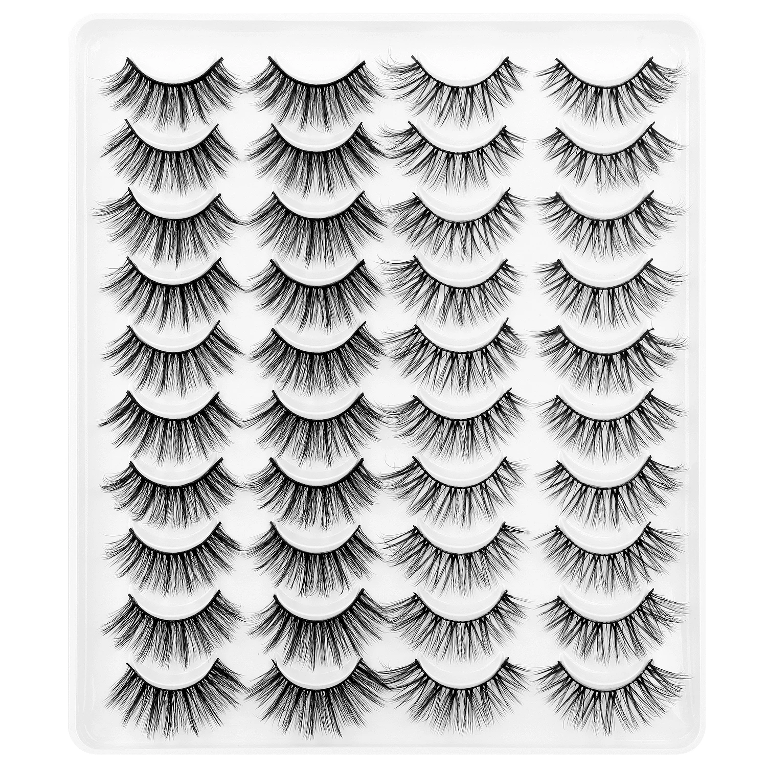 3D настоящие норковые ресницы натуральные накладные серо коричневого цвета