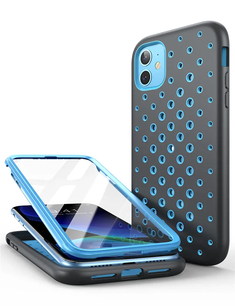 Чехол для iPhone 11 6,"() SUP чехол UB Sport Premium Hybrid Liquid Silicone Rubber+ чехол из поликарбоната со встроенной защитной пленкой
