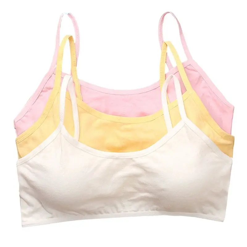 

Cutyome/5 шт./лот, бюстгальтер для девочек-подростков, детское нижнее белье, однотонные хлопковые Беспроводные спортивные бюстгальтеры для моло...