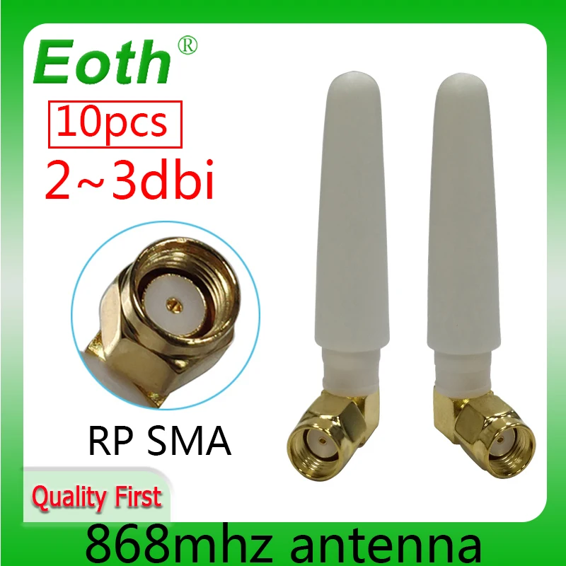 

EOTH 10pcs 868mhz antenna 2~3dbi sma female 915mhz lora antene pbx iot module lorawan signal receiver antena high gain